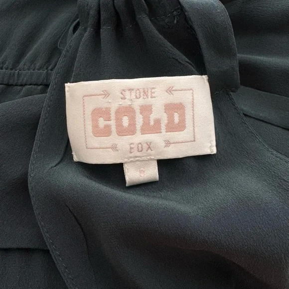 Stone Cold Fox Onyx Maxi Slit Halter Dress Gown in Emerald Size 0 - Picture 7 of 15